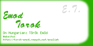 emod torok business card